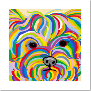 Colorful Yorkshire Terrier Posters and Art